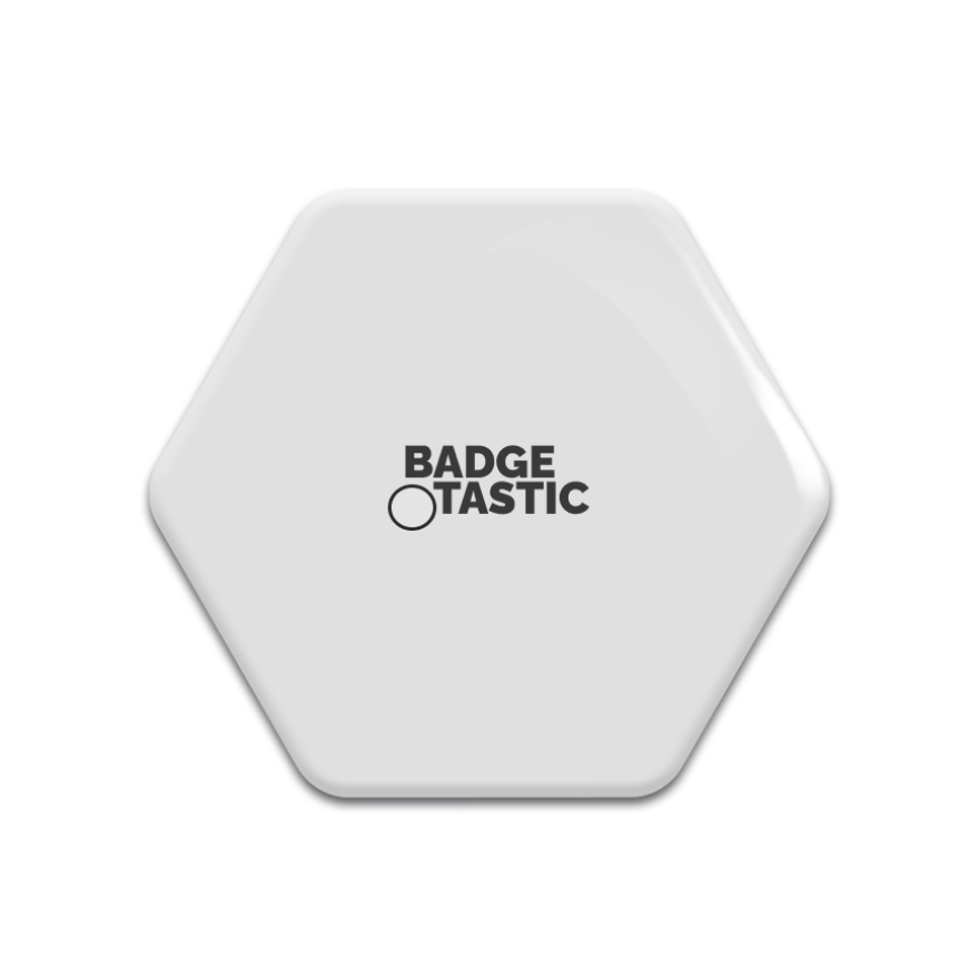 Custom Hexagon Button Badges
