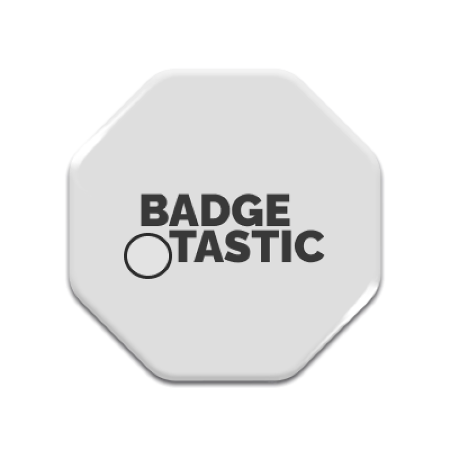 Custom Octagon Button Badges